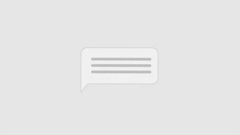 Text message box with typing three lines 2D cartoon object animation Stock Footage 309915241