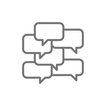Text message boxes, speech bubbles, chat, message line icon. Stock Illustration