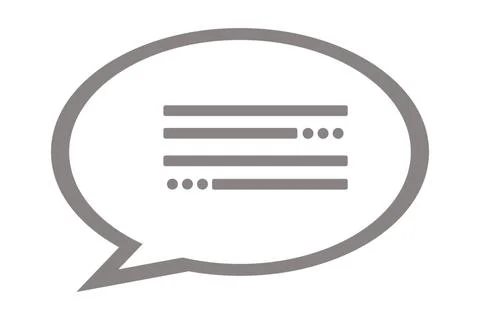 Text Message Chat icon. Speech Bubble With Text Lines. Comment icon Dialog .. Stock Illustration