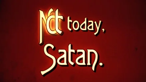 A text message, fancy retro font, 1970s damaged film style, appearing with Stock Footage 99289102