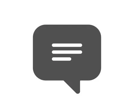 Text message icon. Chat comment sign. Speech bubble. Vector Illustrazione stock