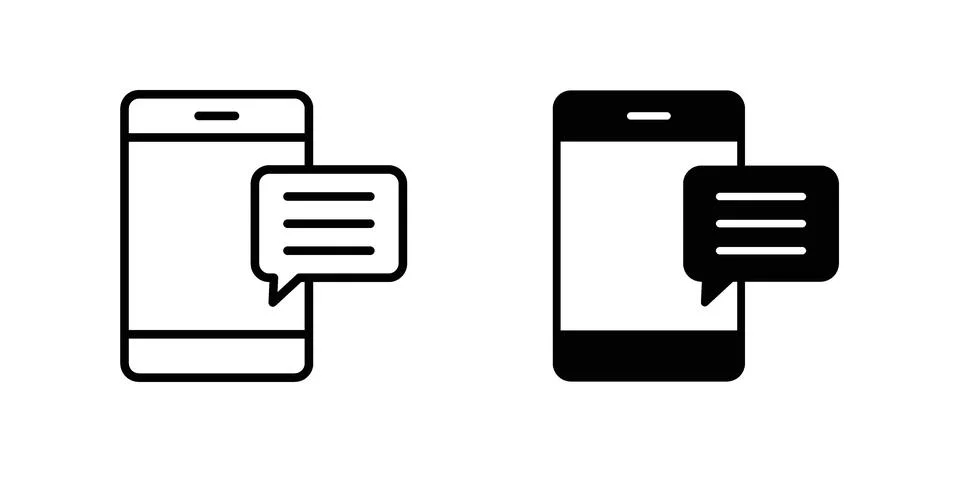 Text message icon for design projects and web UI イラスト素材