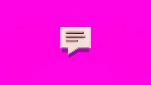 Text message icon with low poly landscape 3d render Stock Illustration
