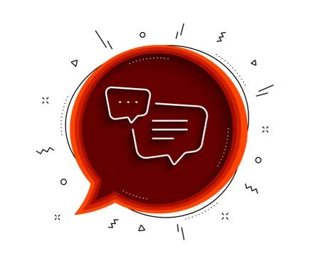 Text message line icon. Chat comment sign. Speech bubble. Vector イラスト素材