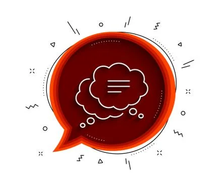 Text message line icon. Chat comment sign. Comic speech bubble. Vector Stock Illustration