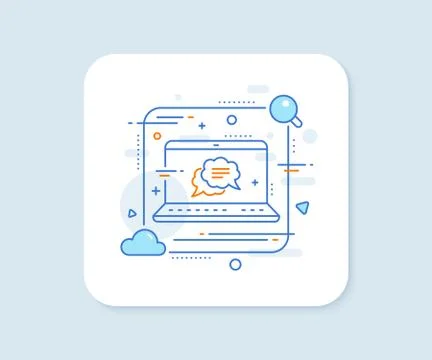 Text message line icon. Chat comment sign. Comic speech bubble. Vector Stockillustratie