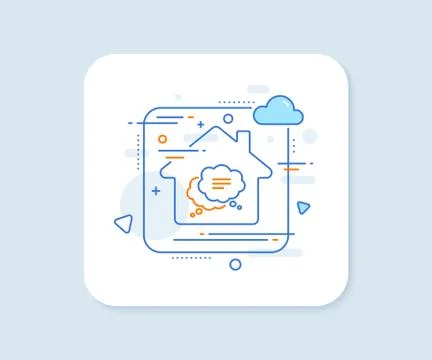 Text message line icon. Chat comment sign. Comic speech bubble. Vector 스톡 일러스트