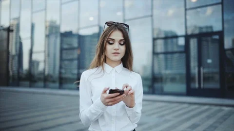 Text the message in the messenger or social network, chat. Timlider is trying to Video stock 110785328