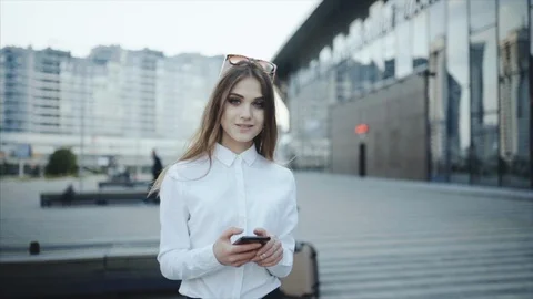 Text the message in the messenger or social network, chat. Timlider is trying to Video stock 110968872