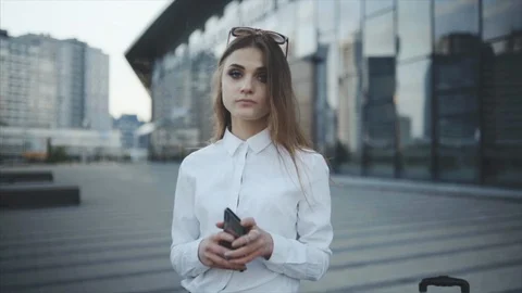 Text the message in the messenger or social network, chat. Timlider is trying to Video stock 111224878