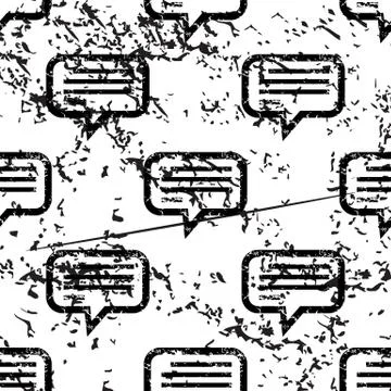 Text message pattern, grunge, monochrome Stock Illustration