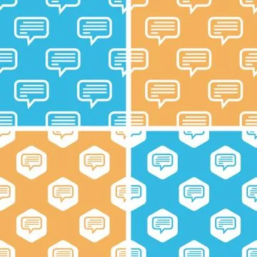 Text message pattern set, colored Stock Illustration