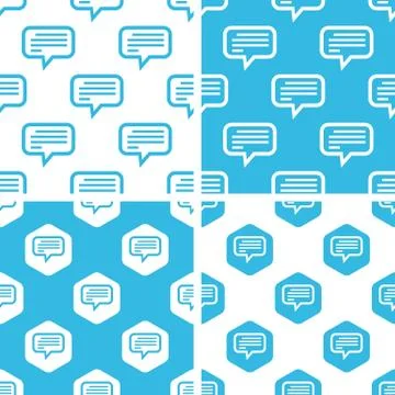 Text message patterns set Illustrazione stock