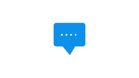 Text message popping up with typing or thinking dots slowly pulsing inside .. Stock Footage 340595741