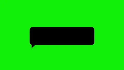 Text message speech bubble animation on green screen background. Stock Footage 317368190