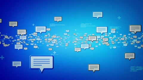 Text Messages Blue Stock Footage 54426844
