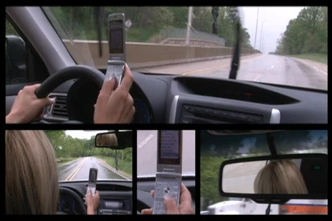 Text Messaging And Driving 库存影片 715934