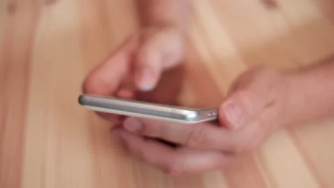 Text messaging on mobile phone. Stock Footage 87552438