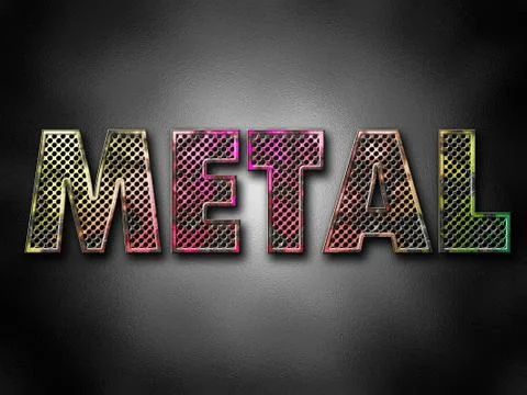 Text with metal grille Stock Illustration