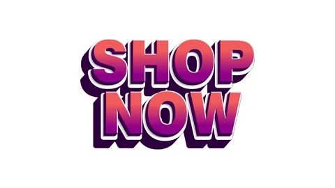 Text motion animation. Bold shop now 3d sale text on white background Stock Footage 337219667