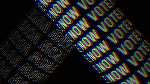 Text motion typography of vote now tube rotate pattern texture Video stock 171309521