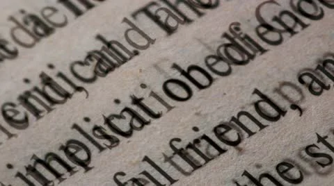 Text moves on a paper very close up Stock Footage 18186514