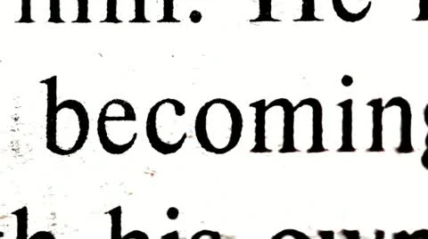 Text moves on a paper very close Stock Footage 18186560