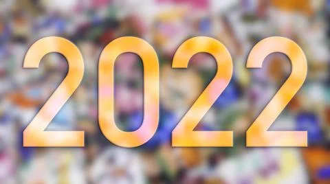 Text of the new year 2022. Illustrazione stock