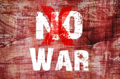 Text for No War on grunge background Stock Photos