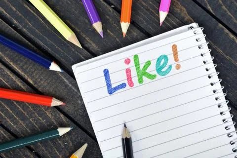 Like text on notepad Photos