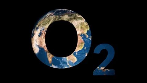 Text O2 oxygen revealing turning Earth globe Vídeos de archivo 82212161