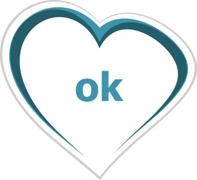 Text Ok. Social concept Stock Illustration