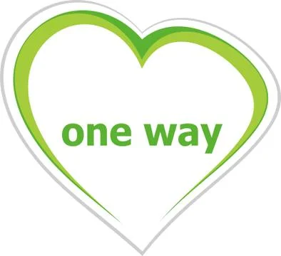 Text One way. Business concept Stock Illustration