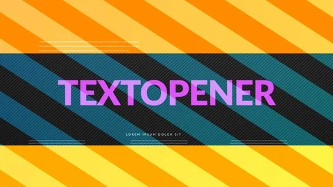 Text Opener  After Effects	Stock