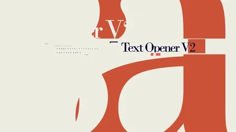 Text Opener V2 Stock After Effects