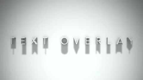 Text overlay 3D title animation with shadows on a white background Stock Footage 298002183