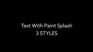 Text With Paint Splash After Effects stock