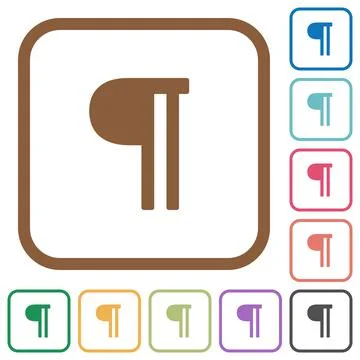 Text paragraph simple icons 스톡 일러스트