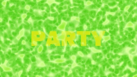 Text Party on green animated background. 3D animation. Video stock 278182902