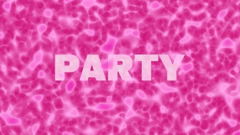 Text Party on pink animated background. 3D animation. Stock Footage 276327859