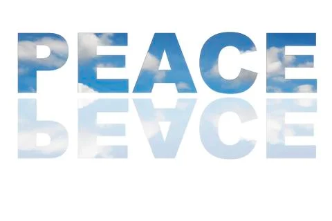 Text PEACE in white Illustration