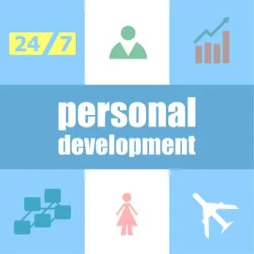 Text Personal Development. Business concept . Infographic dashboard ui interf Stock Illustration