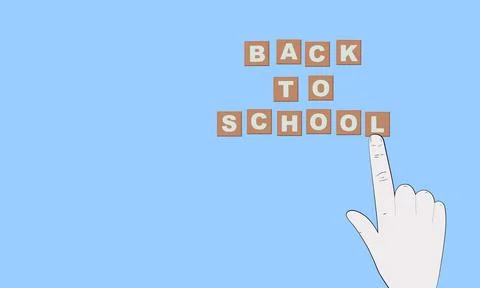 Text phrase Back to school. Stock Illustration