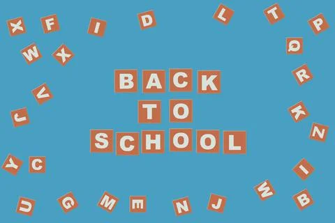 Text phrase Back to school. Stock Illustration