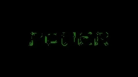 Text power in the form of printed circuit board tracks Stock Footage 103952923
