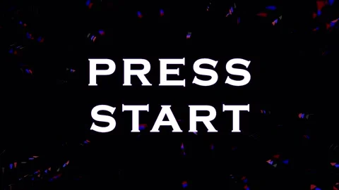 Text 'Press Start' with animated particles during a digital transition agai.. Stock Footage 344037288