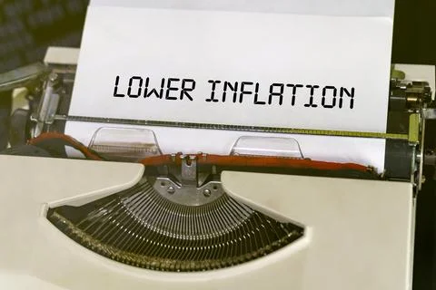 The text is printed on a typewriter - lower inflation Stock Photos