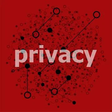 Text Privacy. Security concept . Abstract geometric background with lines, ci Stock Illustration