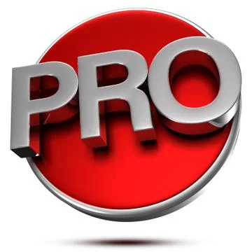 Text Pro 3d. Stock Illustration