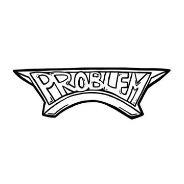 Text of Problem Stock Illustration